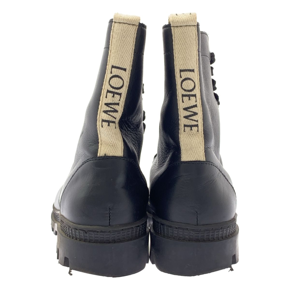 LOEWE / ロエベ | レースアップ コンバットブーツ | 39 | ブラック