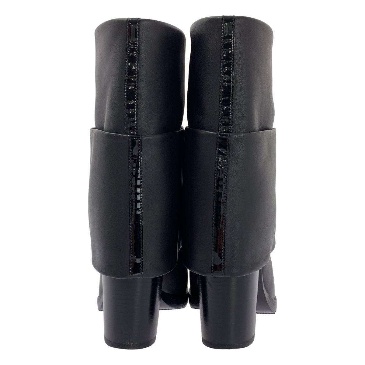  CHANEL シャネル ココマーク レイヤード ヒール ブーツ 38 C ブラック レディース その他 靴