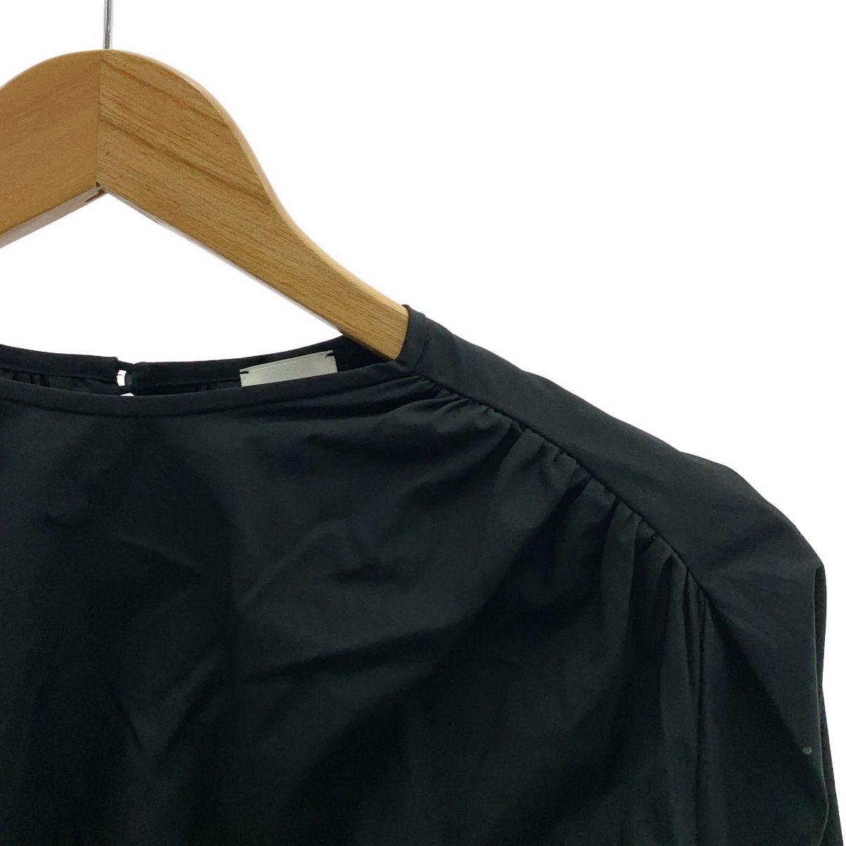 deres デレス cotton drape blouse コットン プルオーバーブラウス シャツ F ブラック レディース
