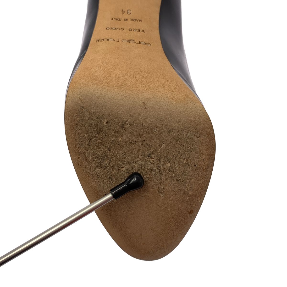 【美品】sergio rossi ◆セルジオロッシパンプス◆ブラック34 美品】 sergio rossi / セルジオロッシ | レザー ヒール パンプス | 34