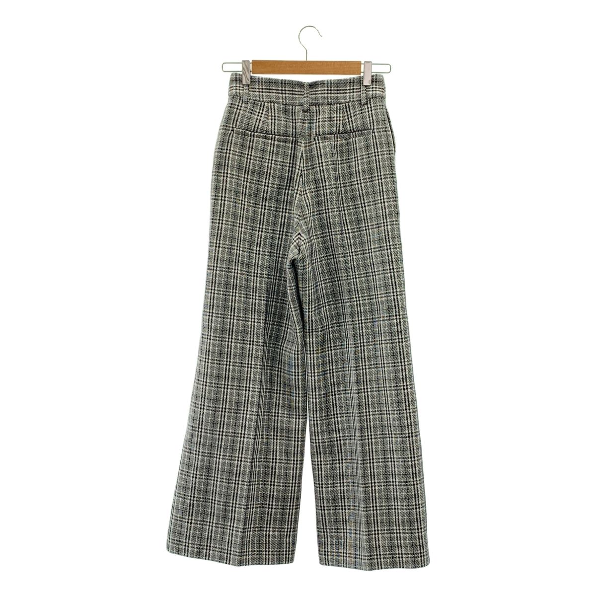 豊富な品揃え！ ebure エブール センタープレス フ ワイド パンツ 34 グレー レディース