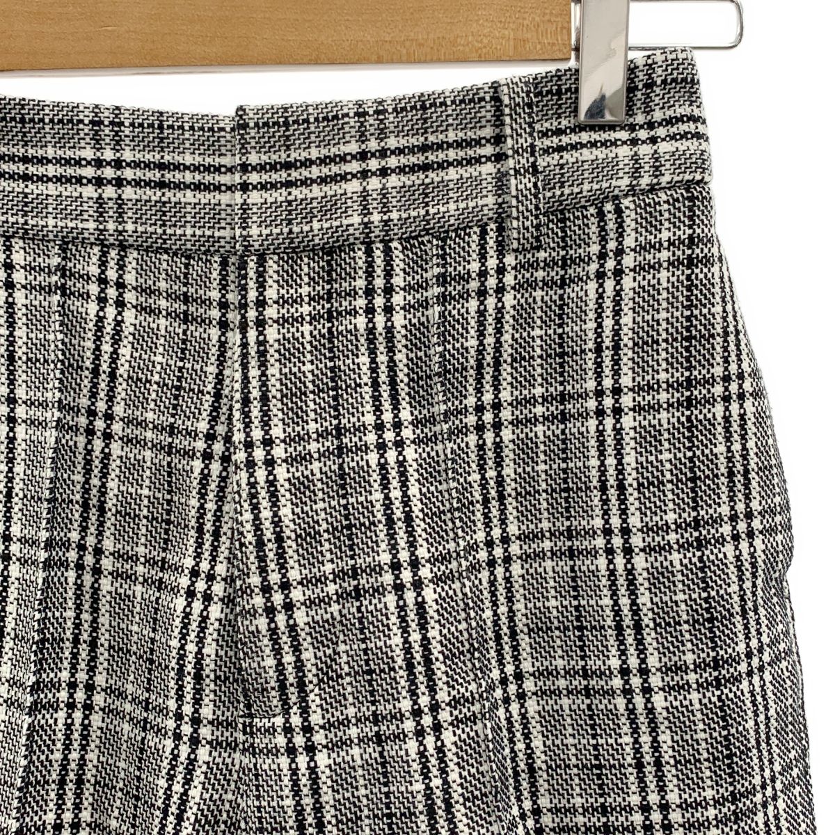 ebure エブール センタープレス フ ワイド パンツ 34 グレー レディース