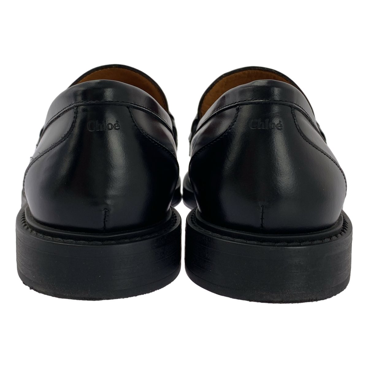 Chloe クロエ MARCIE レザー ローファー 革靴 36 ブラック レディース その他 靴