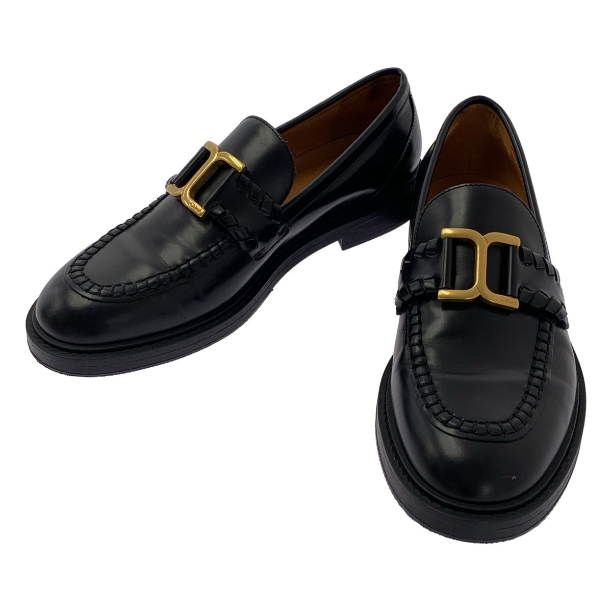 Chloe クロエ MARCIE レザー ローファー 革靴 36 ブラック レディース