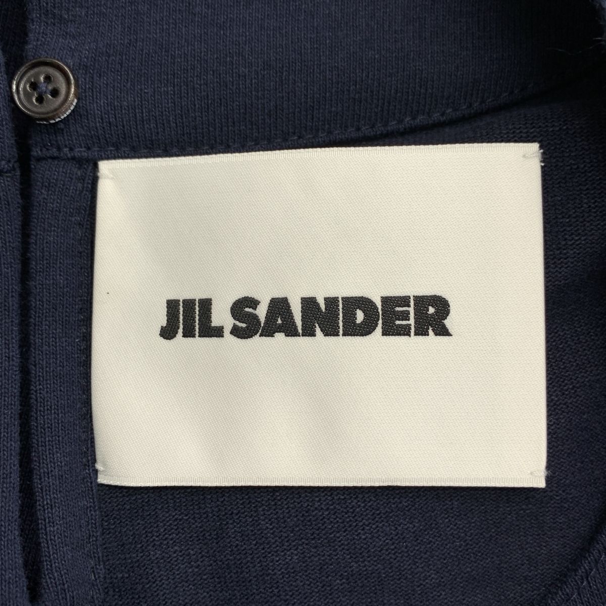  JIL SANDER ジルサンダー 2025 AW スカラップヘム オーバーサイズTシャツ L ネイビー レディース 長袖 Tシャツ カットソー