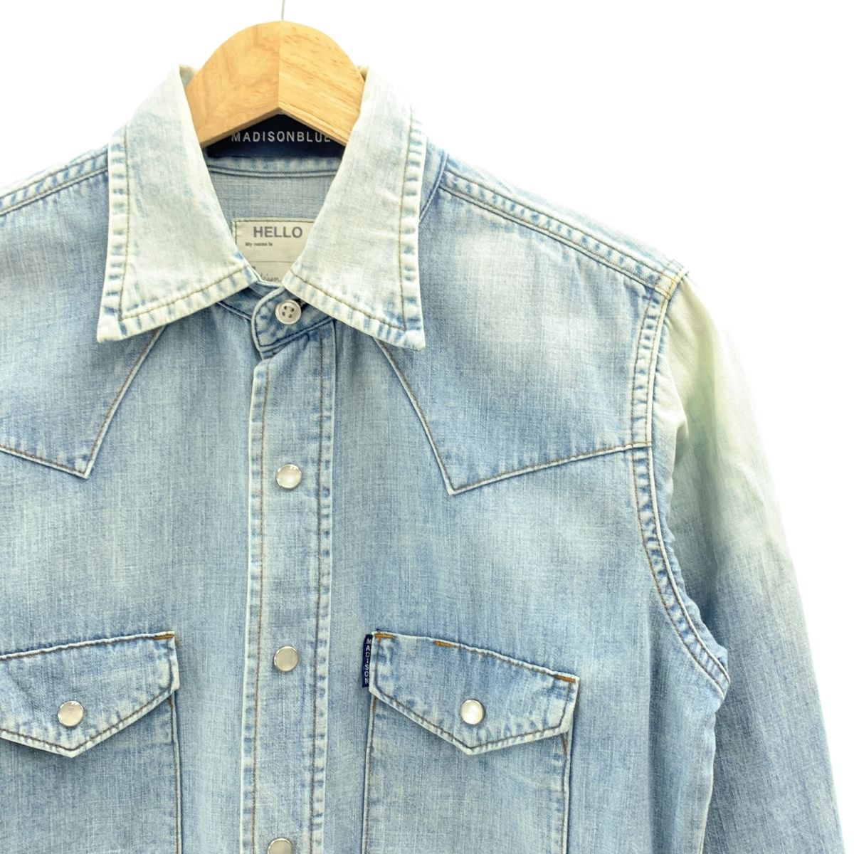 MADISON BLUE マディソンブルー デニム ウエスタンデニムシャツ 00 インディゴ レディース