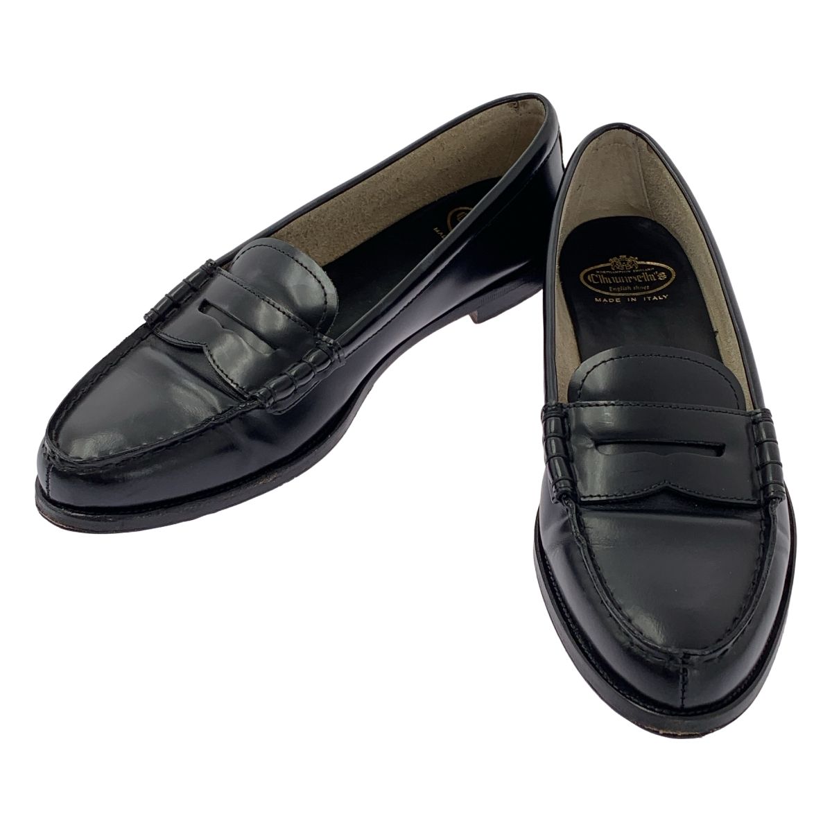 Church s チャーチ レザー コインローファー 38 ブラック レディース