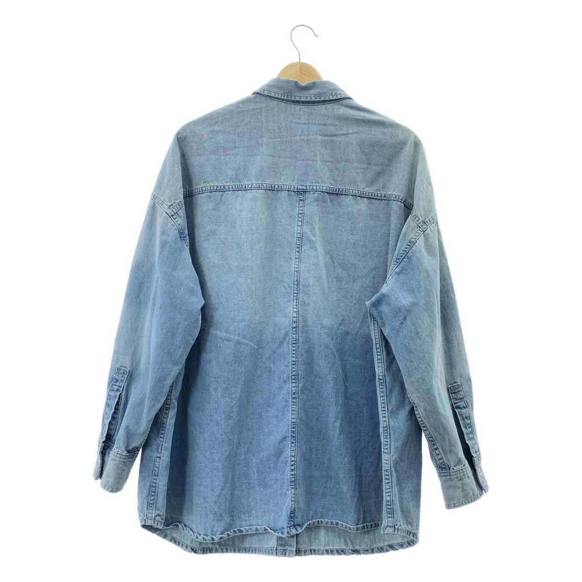 美品【ラウンジドレス】　ダメージデニムシャツ　F Loungedress / ラウンジドレス | ダメージ デニムシャツ | F