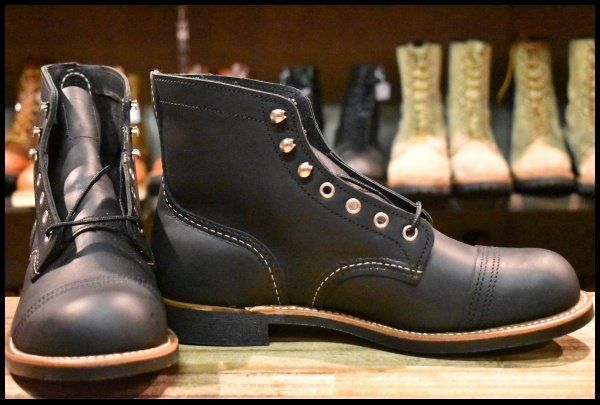 8.5D 22年 レッドウィング 8084 アイアンレンジャー ブラックハーネス 黒 キャップドトゥ ブーツ redwing HOPESMORE GP218