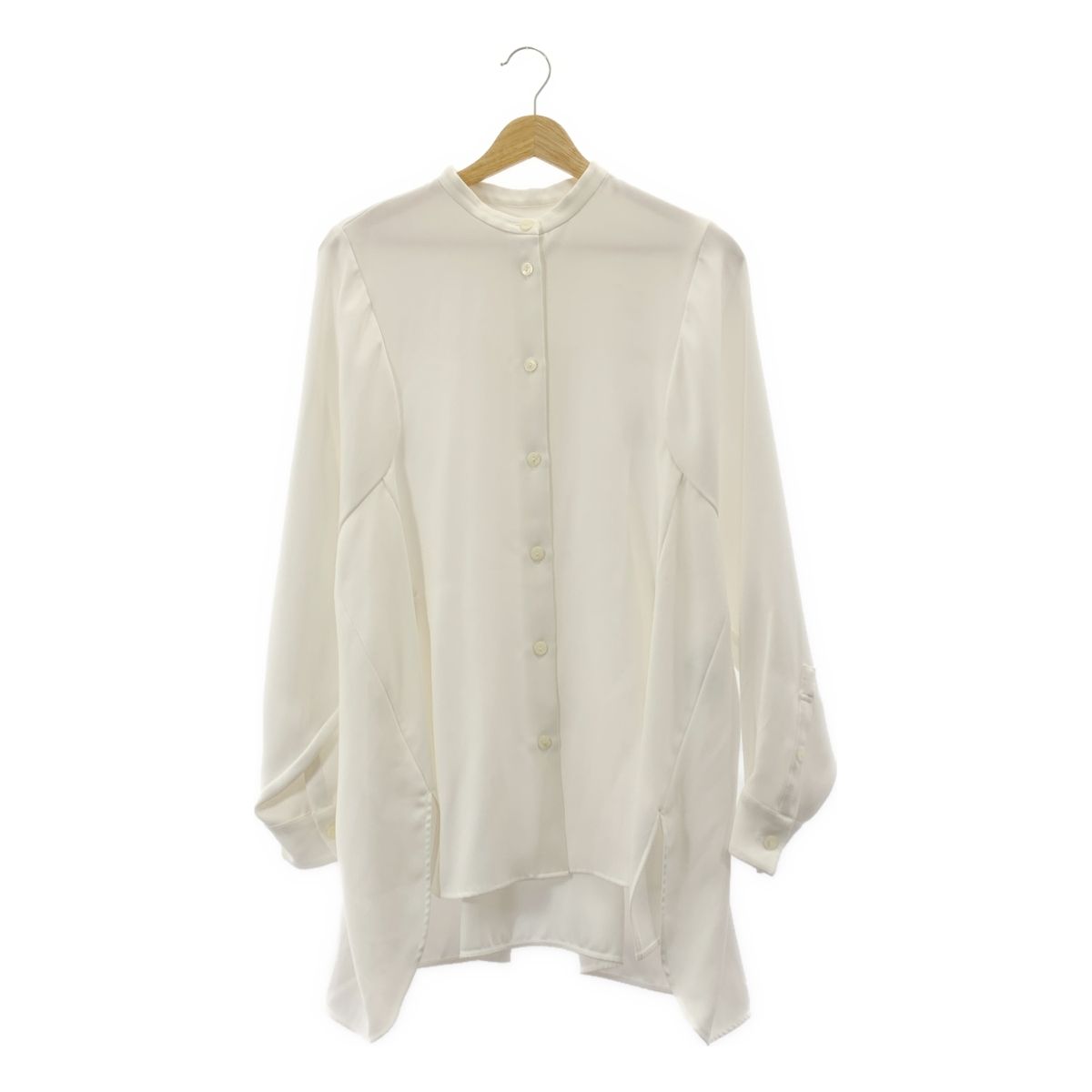 ENFOLD エンフォルド 2025SS WIDE-SLEEVES SHIRT ワイドスリーブシャツ 38 ホワイト レディース