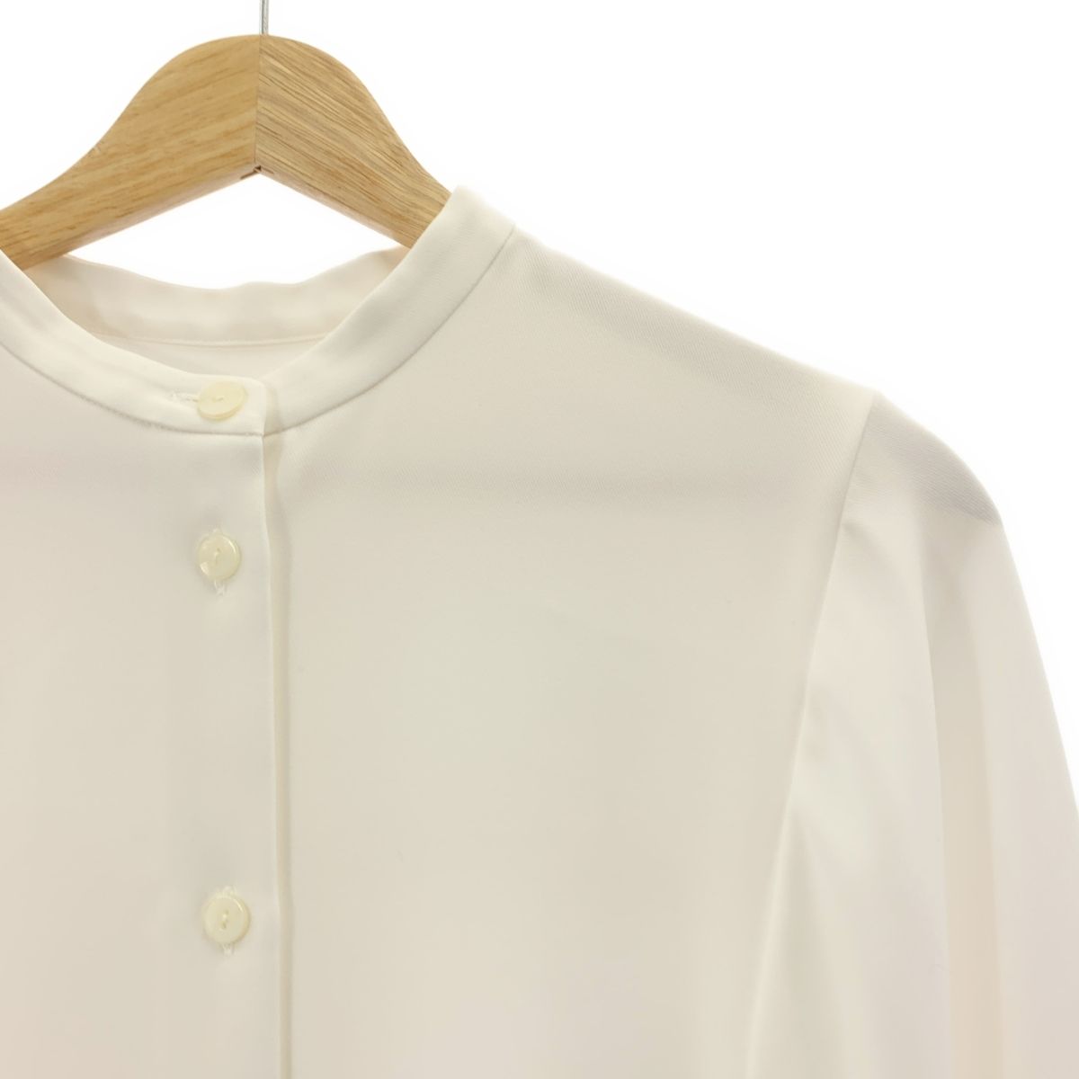 ENFOLD エンフォルド 2025SS WIDE-SLEEVES SHIRT ワイドスリーブシャツ 38 ホワイト レディース