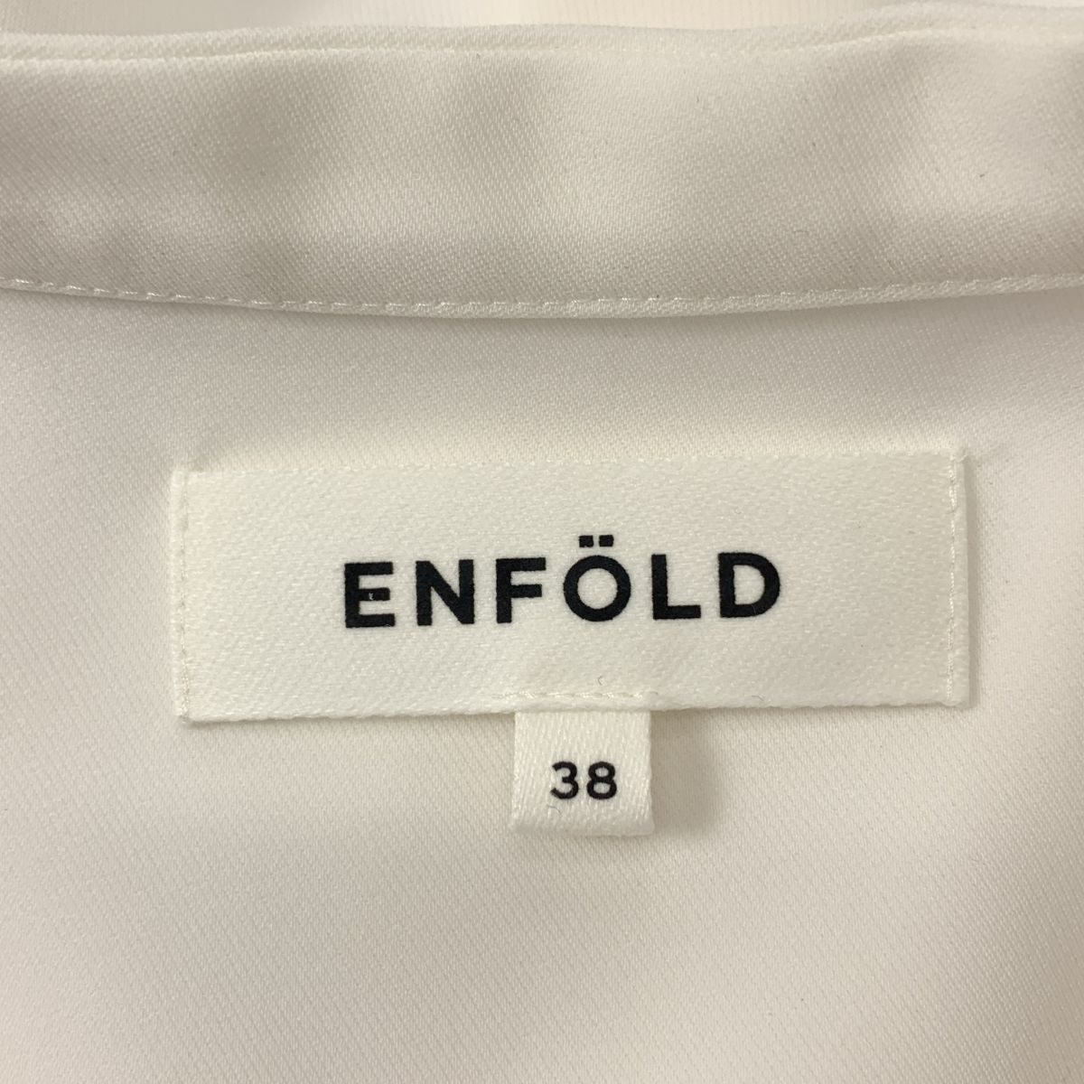  ENFOLD エンフォルド 2025 SS WIDE-SLEEVES SHIRT ワイドスリーブシャツ 38 ホワイト レディース 長袖 シャツ ブラウス