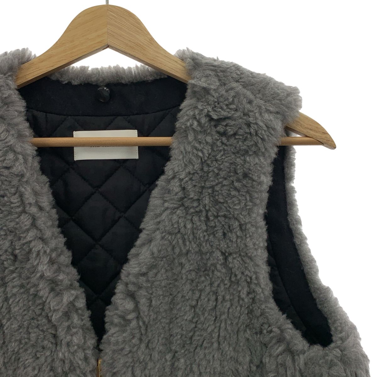 THE RERACS ザリラクス × UNITED ARROWS ユナイテッドアローズ別注 ボア ライナーベスト F グレー レディース