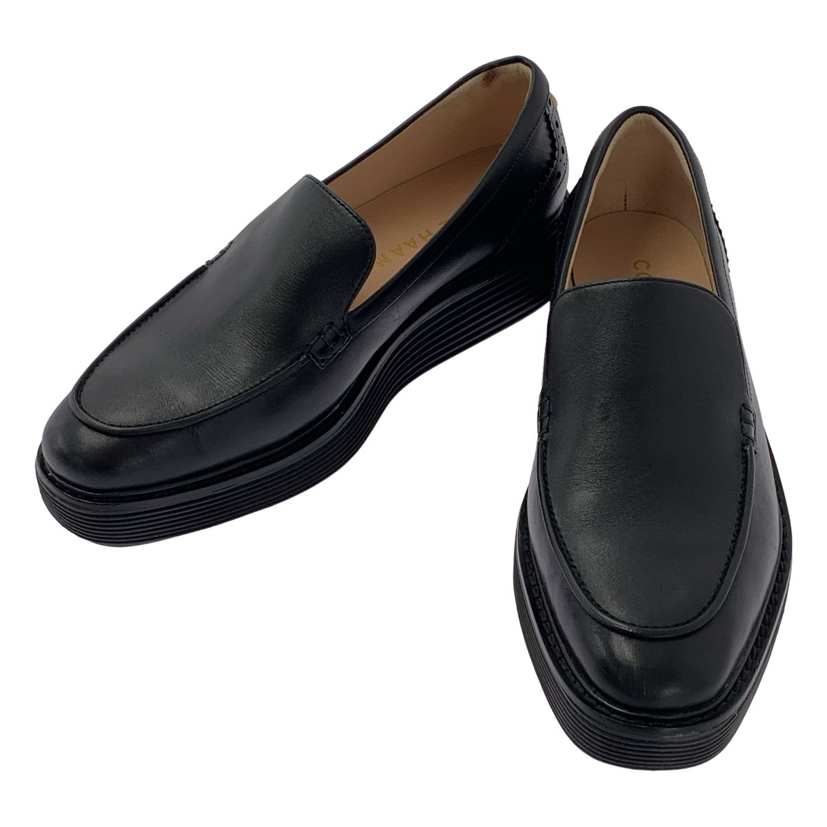 COLE HAAN コールハーン オリジナルグランド プラットフォーム ベネチアン スリッポン ローファー 7 B ブラック レディース