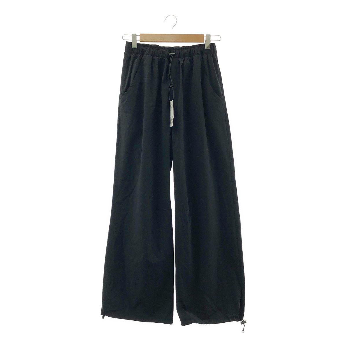 CELERI セルリ 2025SS ナイロン パラシュートパンツ 36 ブラック レディース