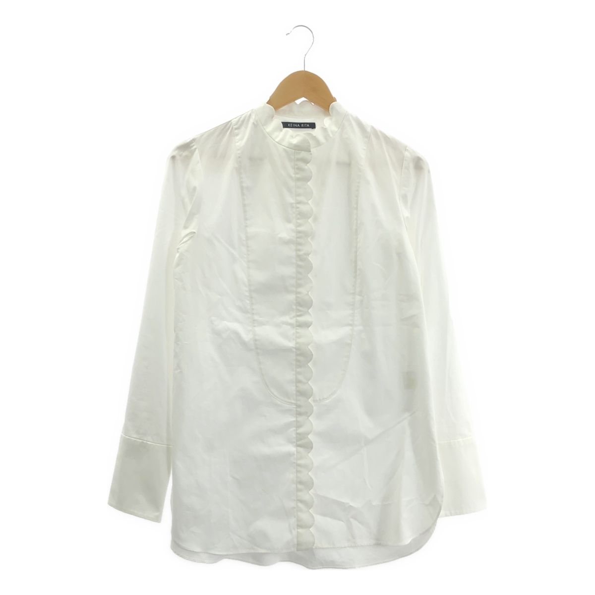 KEINA RITA ケイナ リタ スカラップ ブラウス 38 ホワイト レディース