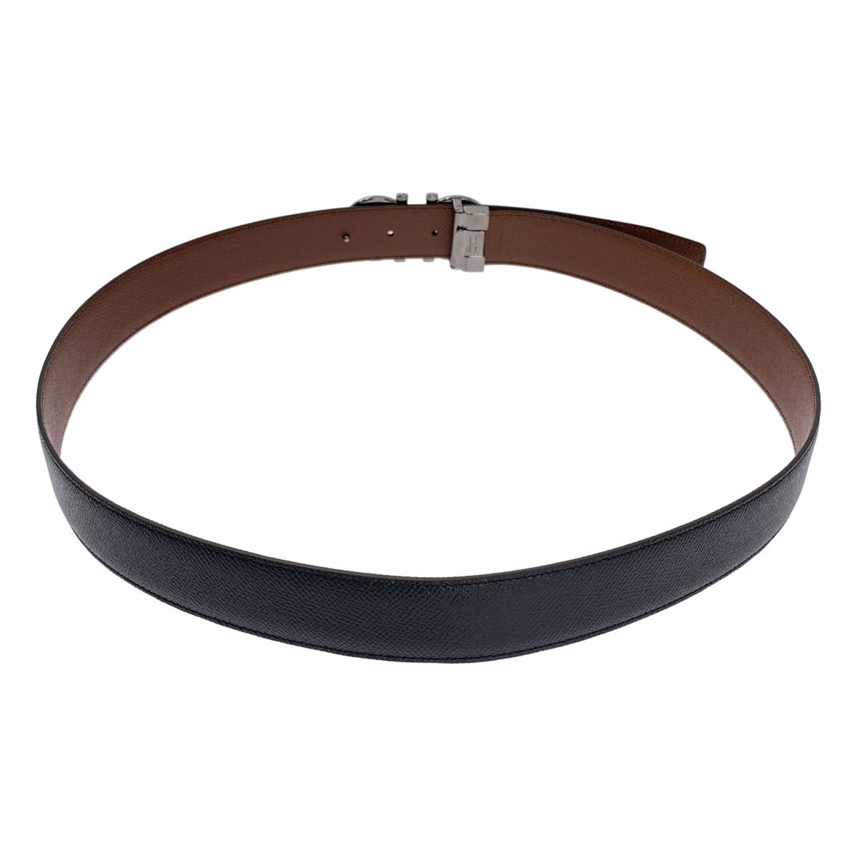 Salvatore Ferragamo サルヴァトーレフェラガモ ガンチーニ バックル レザー ベルト ブラック メンズ