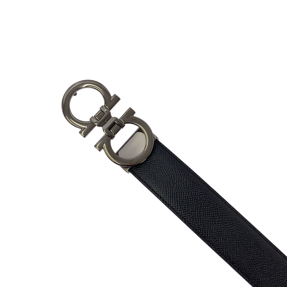  Salvatore Ferragamo サルヴァトーレフェラガモ ガンチーニ バックル レザー ベルト ブラック メンズ その他 小物