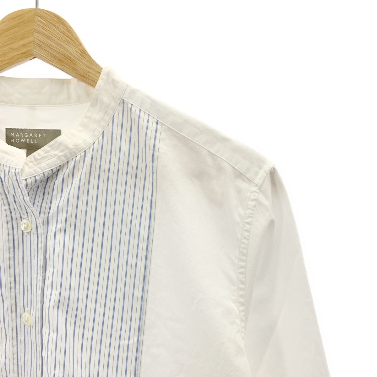 MARGARET HOWELL / マーガレットハウエル | コットン ストライプ切替