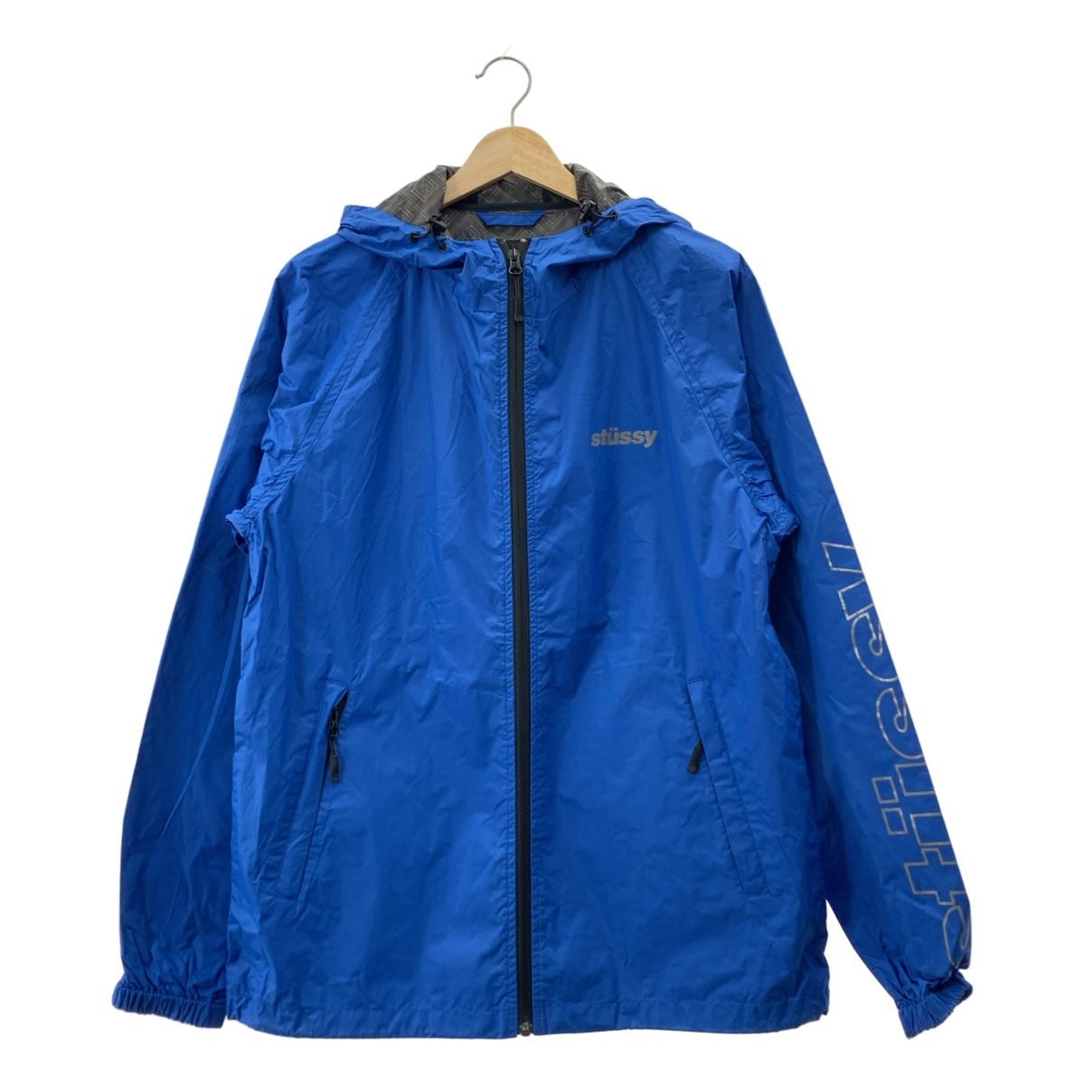 STUSSY / ステューシー | ナイロン ロゴプリント フーデッドジャケット