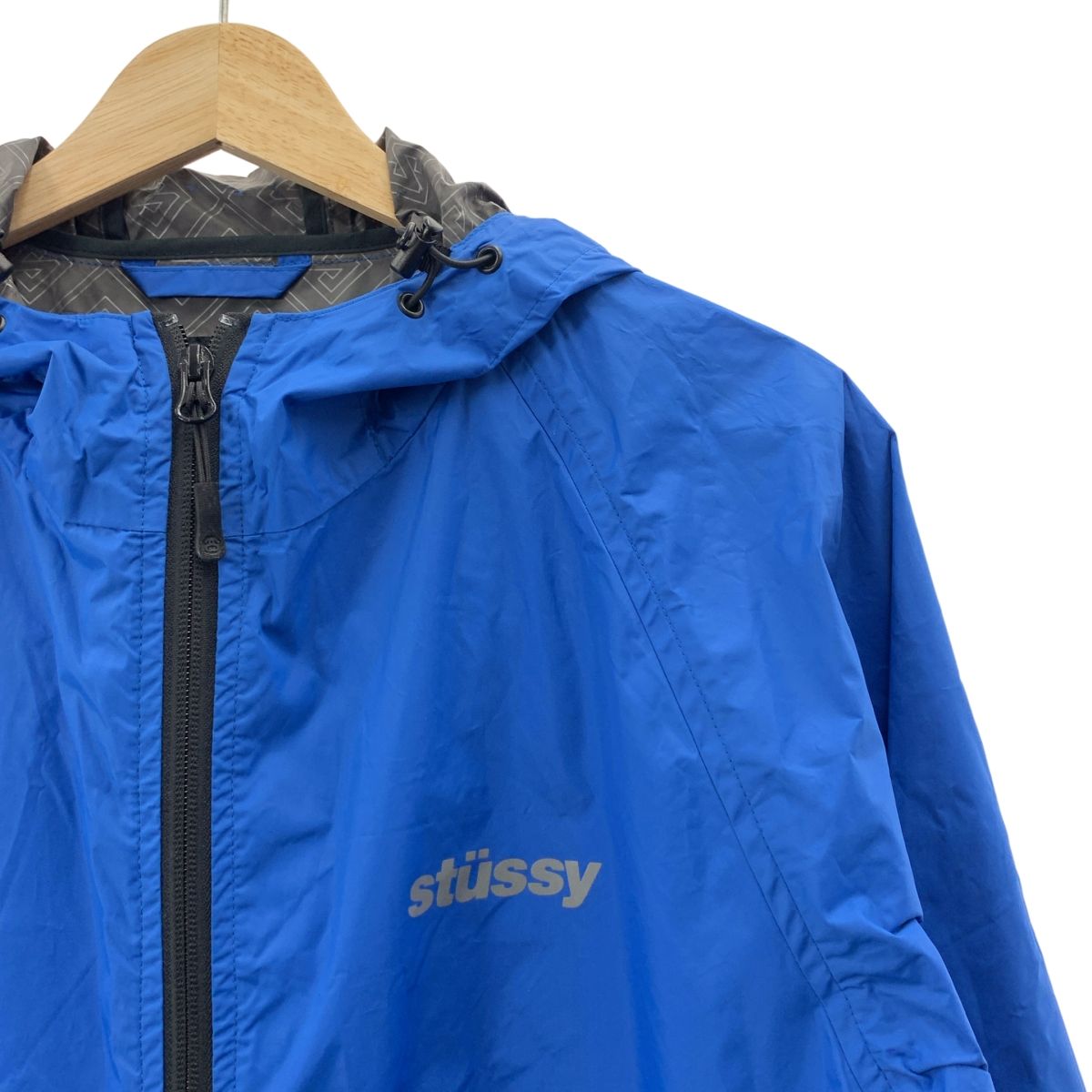STUSSY / ステューシー | ナイロン ロゴプリント フーデッドジャケット 