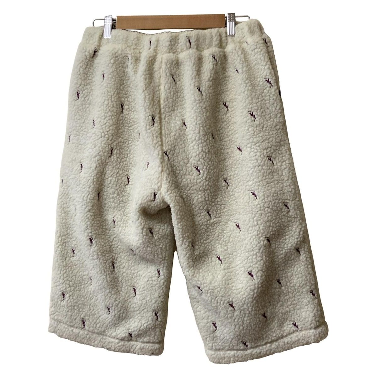 MARK-LONA マークアンドロナ パンツ サイズXL レディース アイボリー×パープル ショート丈 ボア