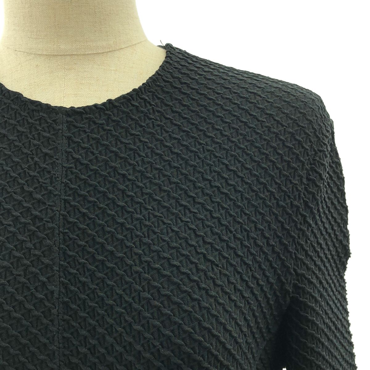 Mame Kurogouchi マメクロゴウチ Shirring Jersey Jacquard Mermaid Dress ジャガード ドレス ワンピース 2 ブラック レディース