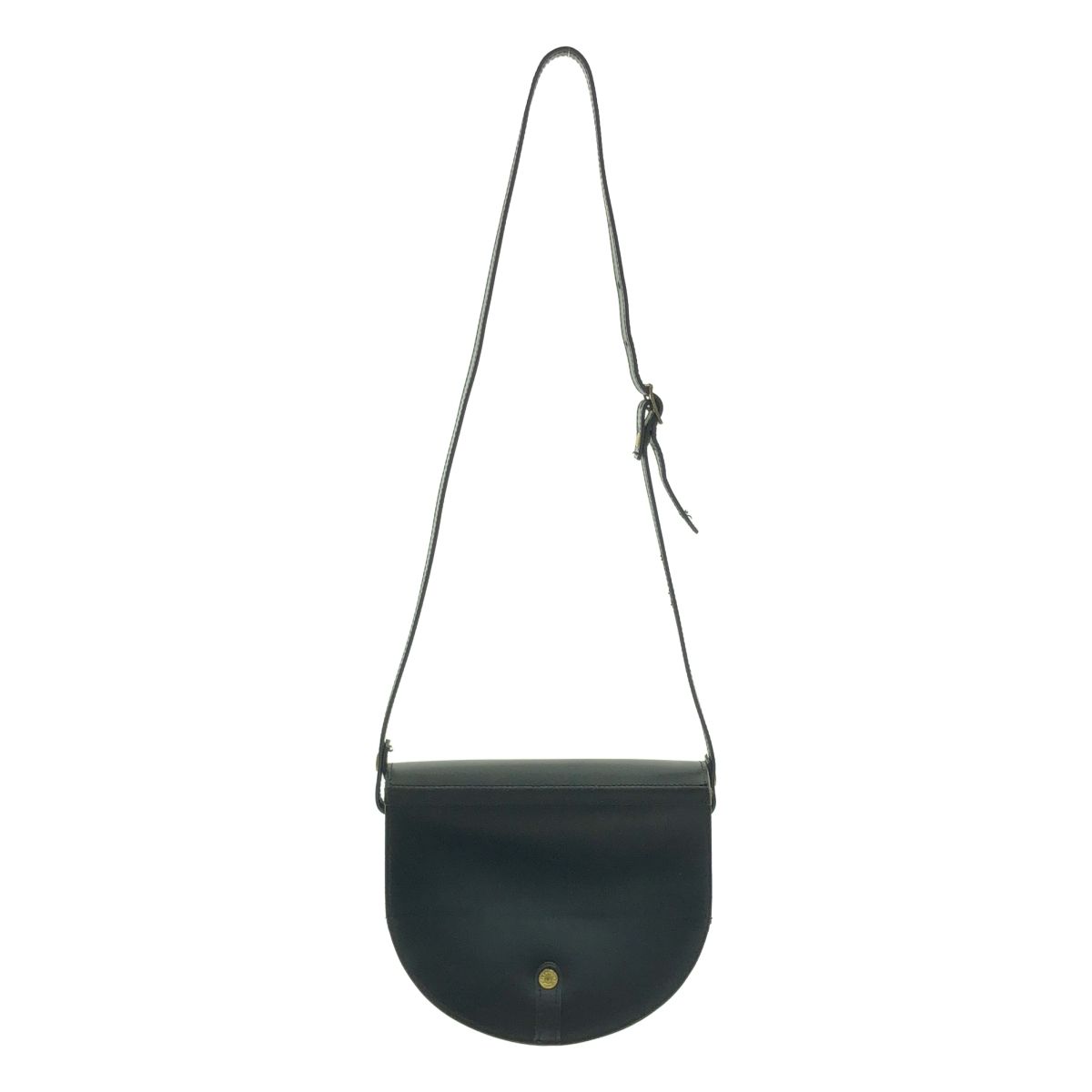 GLENROYAL グレンロイヤル SADDLE SHOULDER BAG サドル レザー ショルダーバッグ ブラック レディース
