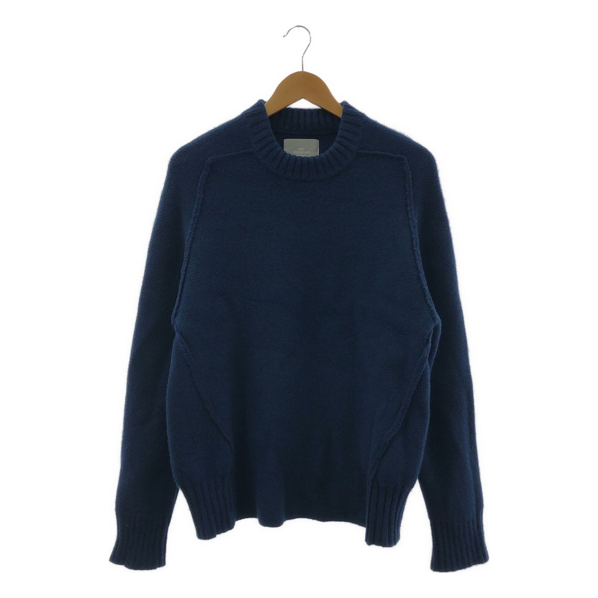 Quilp クイルプ PAICE-a ウール クルーネック ニット 1 ネイビー レディース