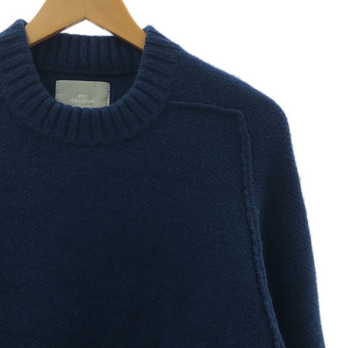 Quilp クイルプ PAICE-a ウール クルーネック ニット 1 ネイビー レディース