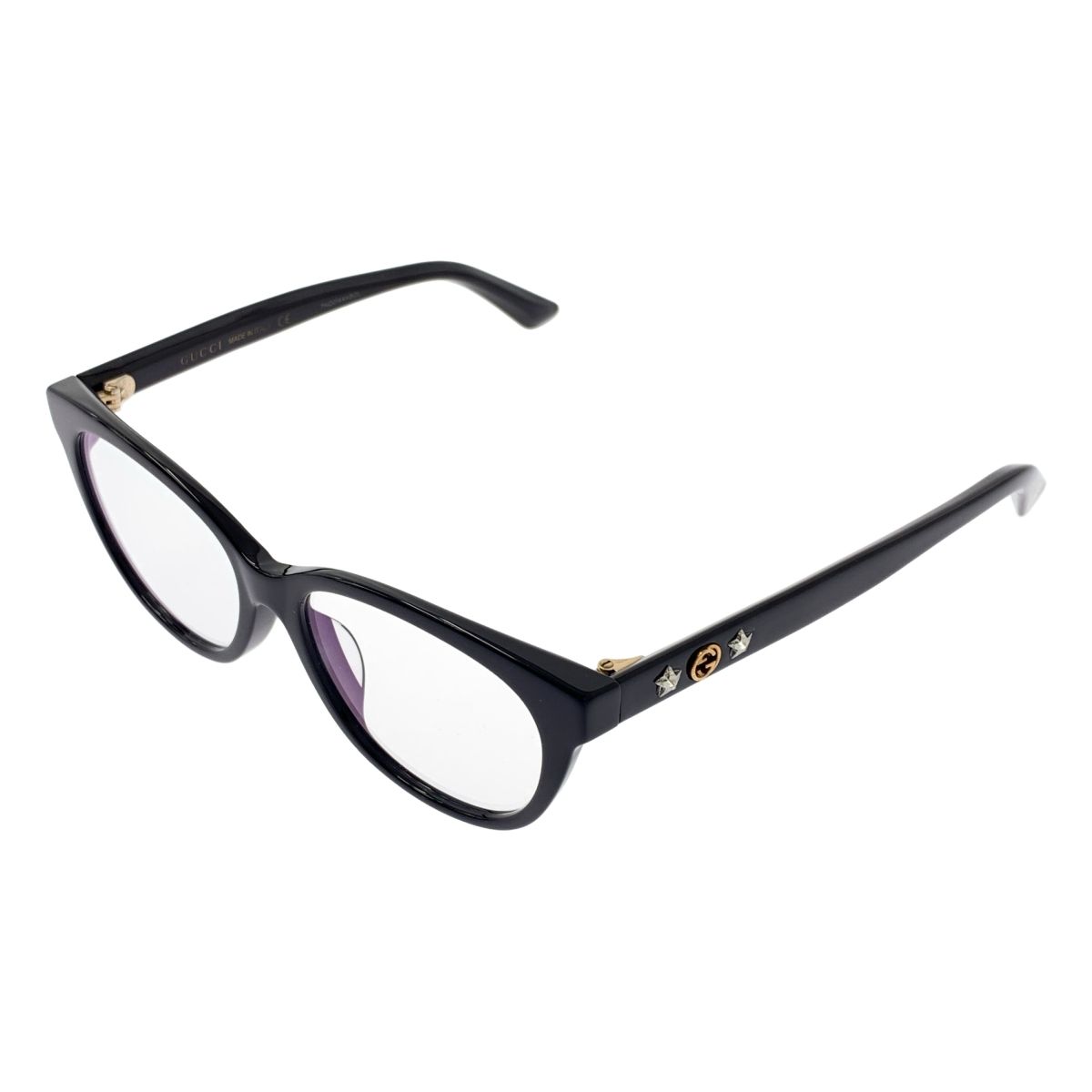 GUCCI グッチ Eyeglasses 003 - Havana フォックス型 アジアンフィット メガネ 53 16-145 ブラック