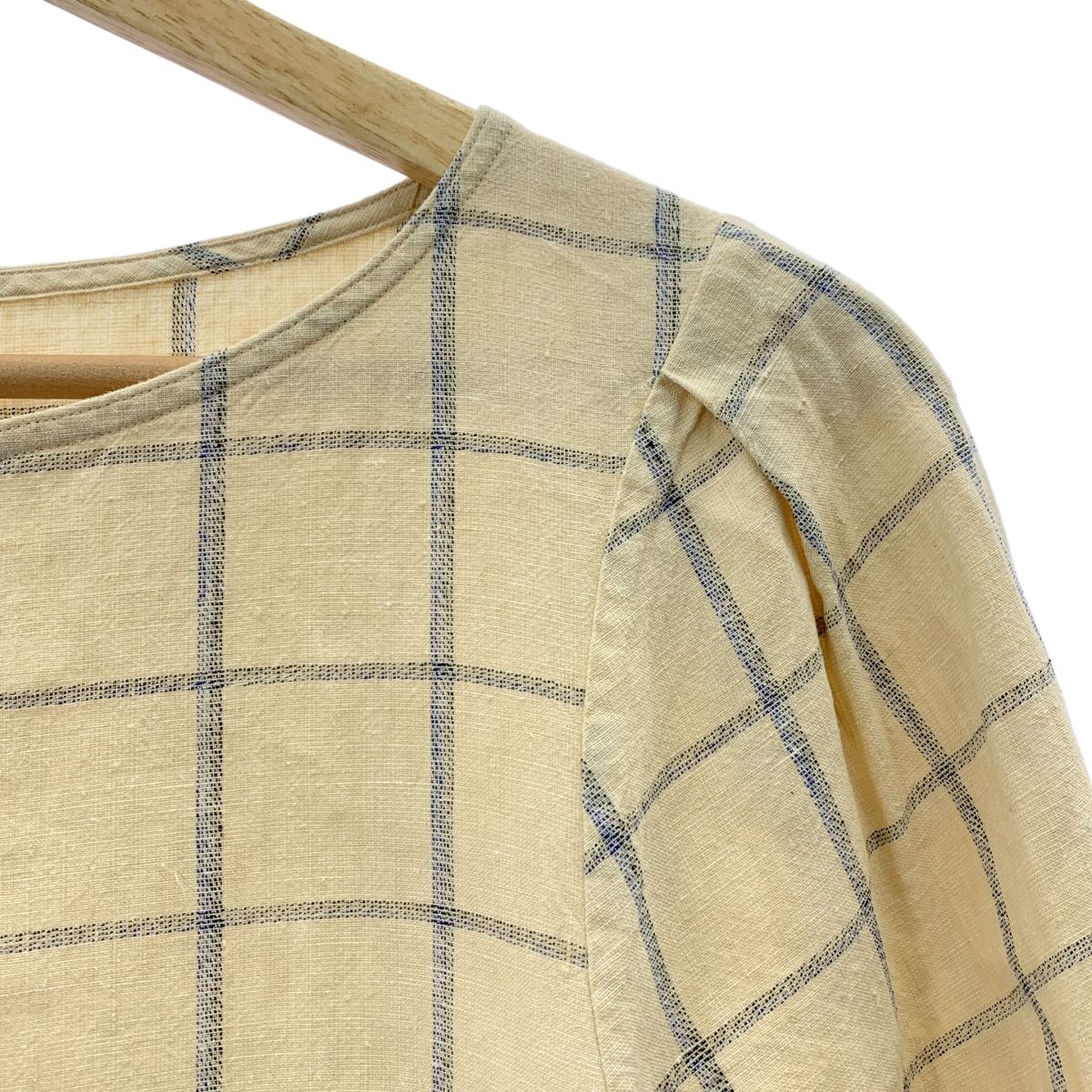 45 r フォーティファイブアール リネンのドレス プルオーバー ワンピース ベージュ ブルー ブラック レディース