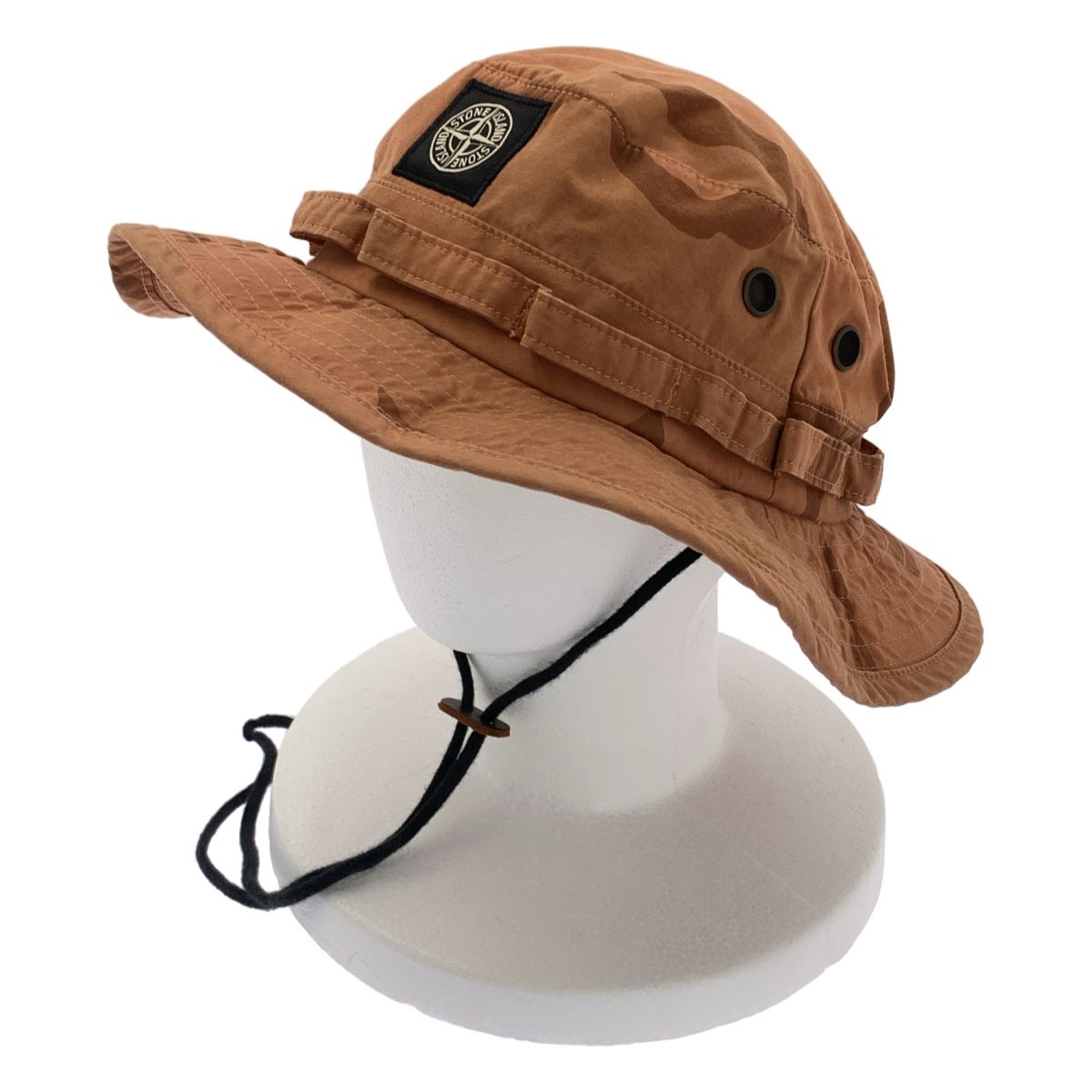 SUPREME シュプリーム × STONE ISLAND Camo Boonie カモフラ柄 バケットハット M L オレンジ メンズ