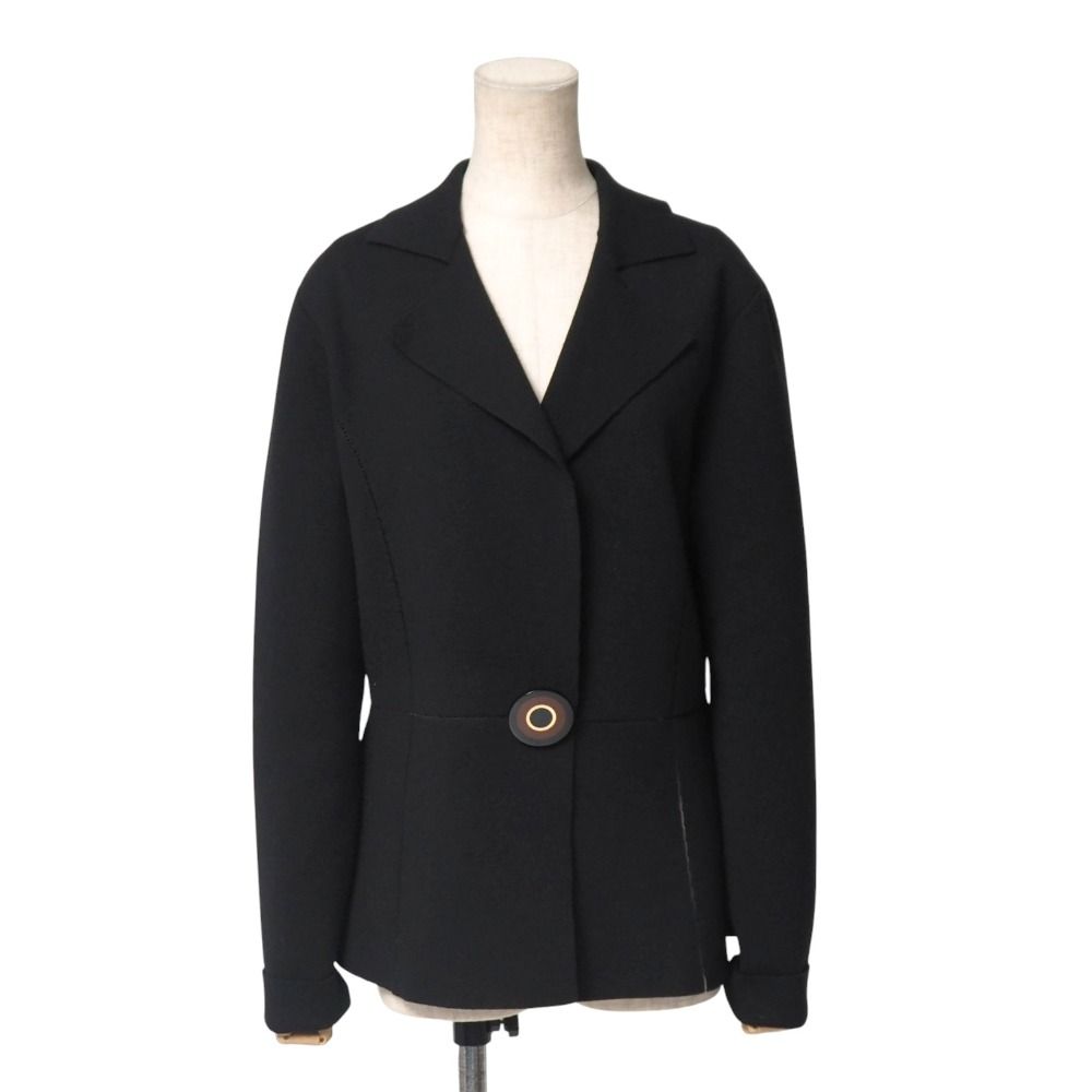 Salvatore Ferragamo サルヴァトーレフェラガモ ジャケット サイズXL ニット テーラード ブレザー シングル ジャケット ロゴボタン 1B ブランド古着 20251112 RA6490