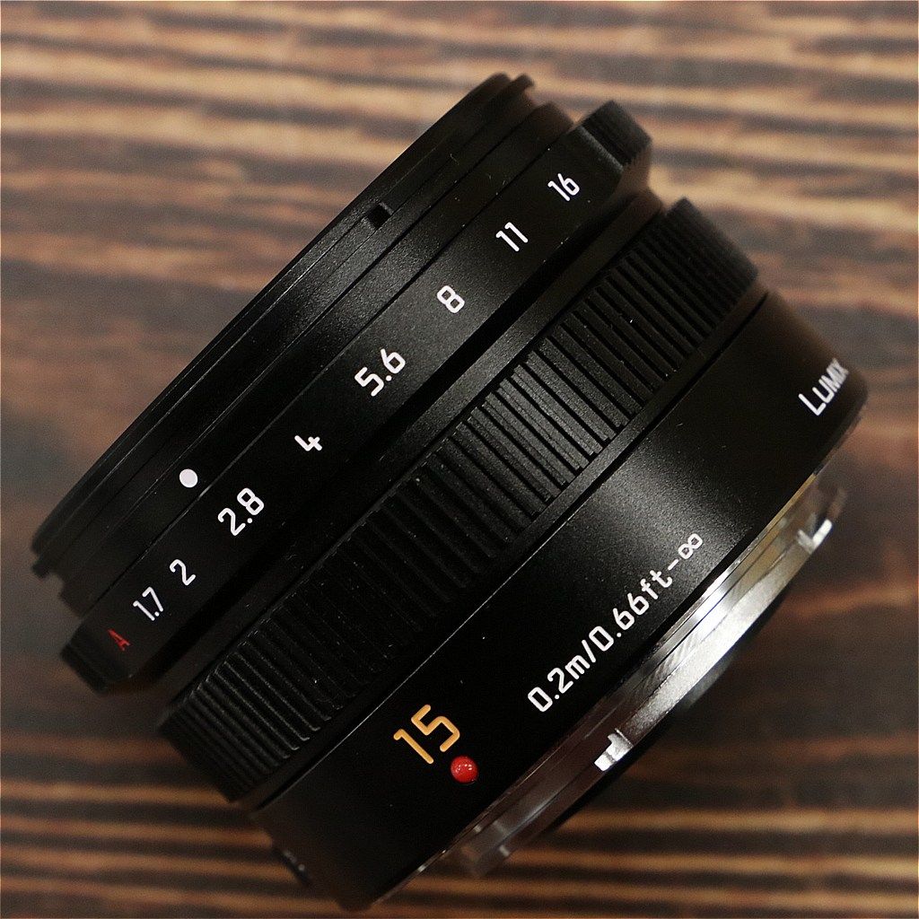上品 Panasonic Leica DG SUMMILUX 15mm F1.7 ASPH. ブラック H-X015-K 6507
