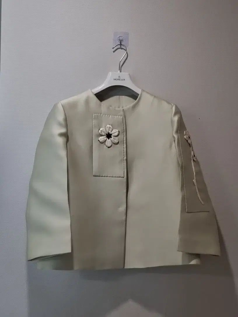 PRADA プラダ フラワー アップリケ シルク ブレンド ジャケット