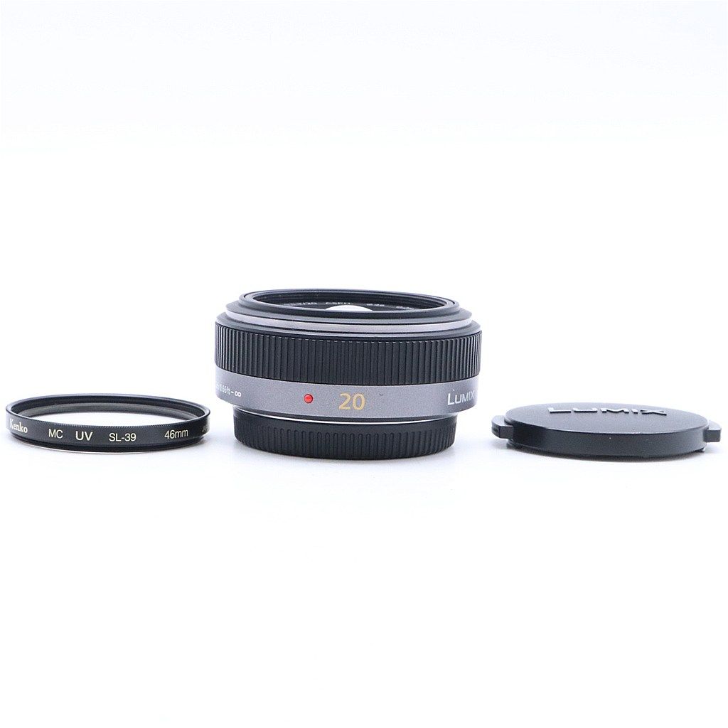 上品 Panasonic Lumix G 20mm F1.7 ASPH. H-H020 ブラック 6561