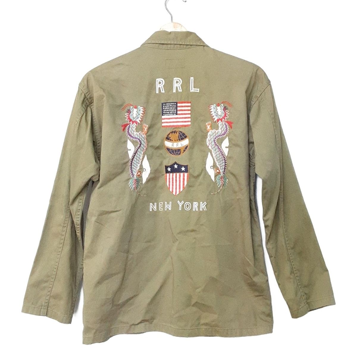 RRL RALPH LAUREN ダブルアールエル ラルフローレン 長袖シャツブラウス レディース - カーキ×白×マルチ 刺繍