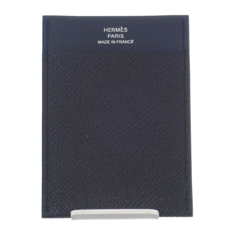 エルメス HERMES MC 2 ガマ カードケース ヴォーエプソン ノワール ブルーニュイ ブラック系 メンズ レディース ユニセックス Aランク