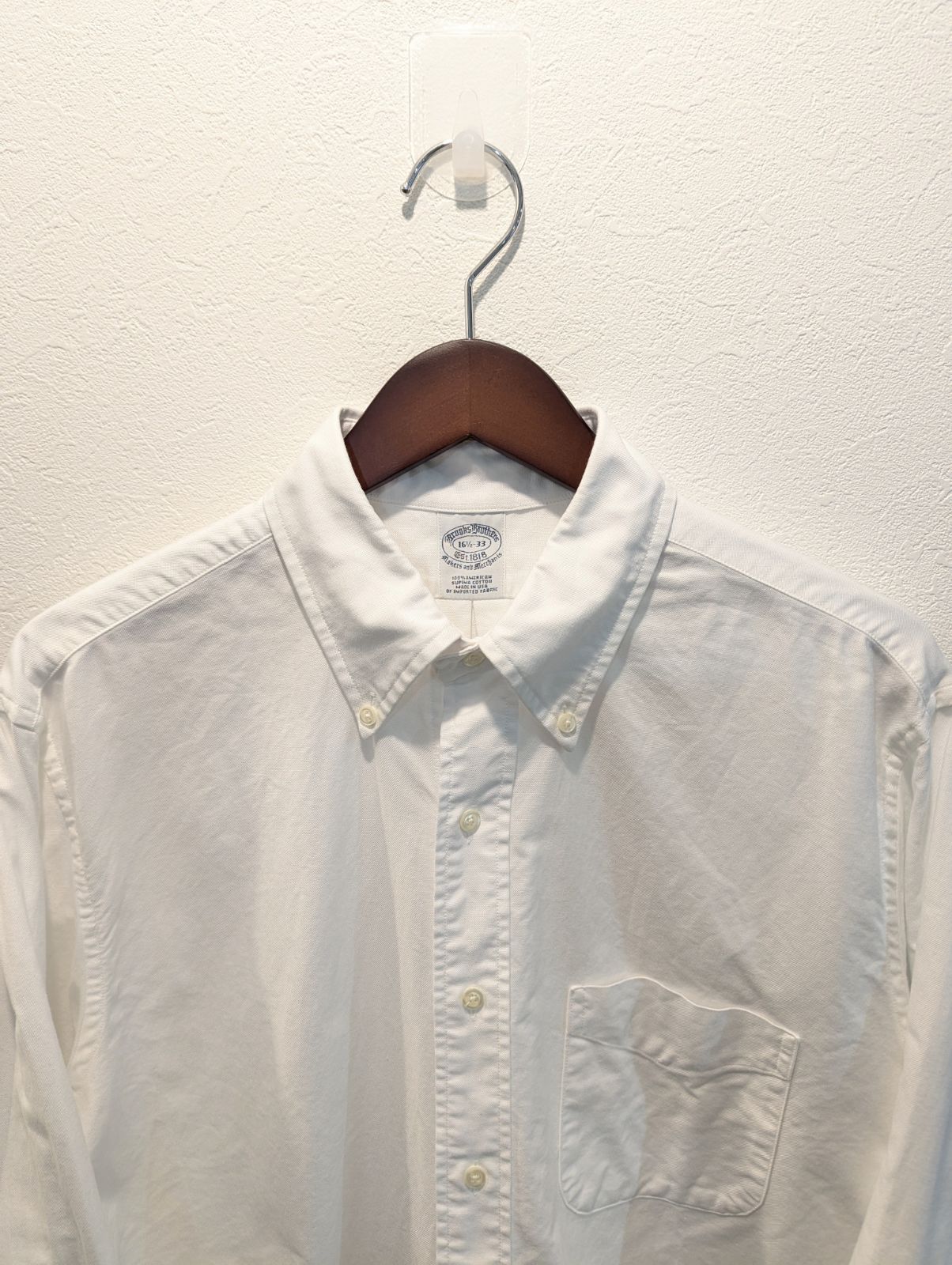 Brooks Brothers ブルックスブラザーズ シャツ 白 makers オックスフォード ボタンダウン