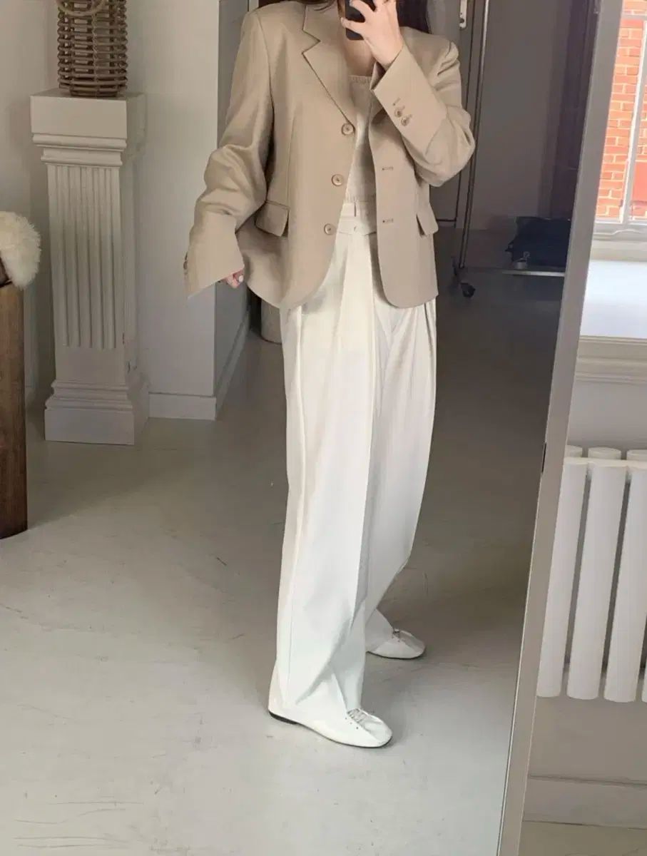 ミンミンマーケット ベージュジャケット