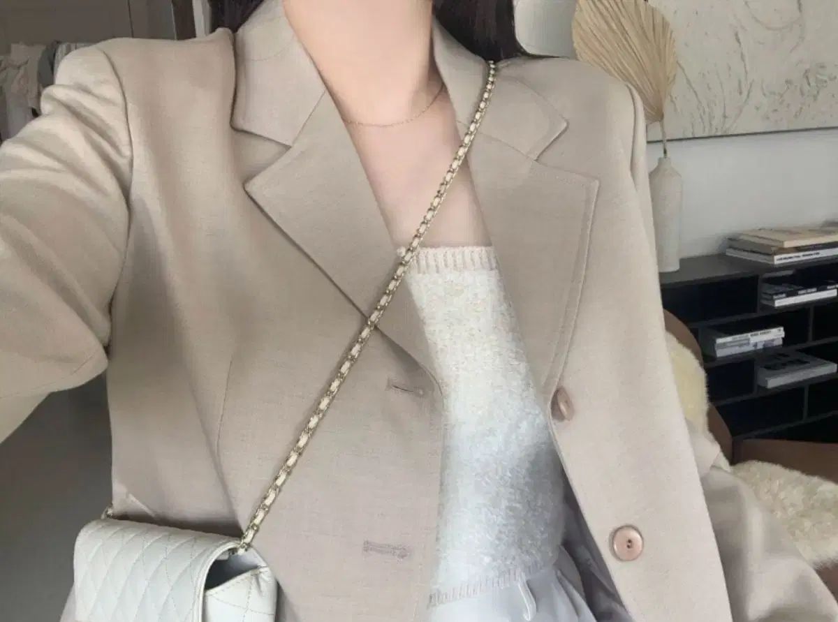 ミンミンマーケット ベージュジャケット