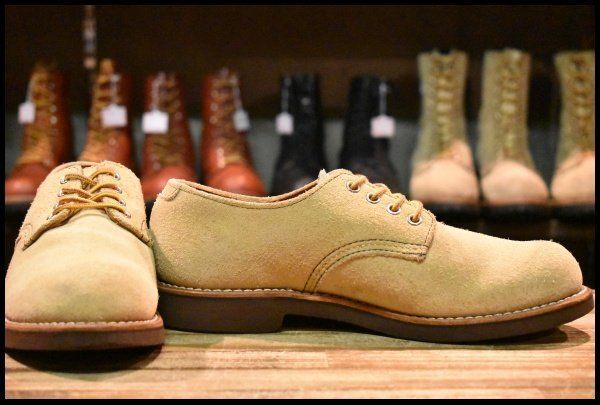 7.5D 13年 レッドウィング 8057 スエード オックスフォード ホーソーン ラフアウト フォアマン 短靴 ブーツ redwing HOPESMORE FJ420