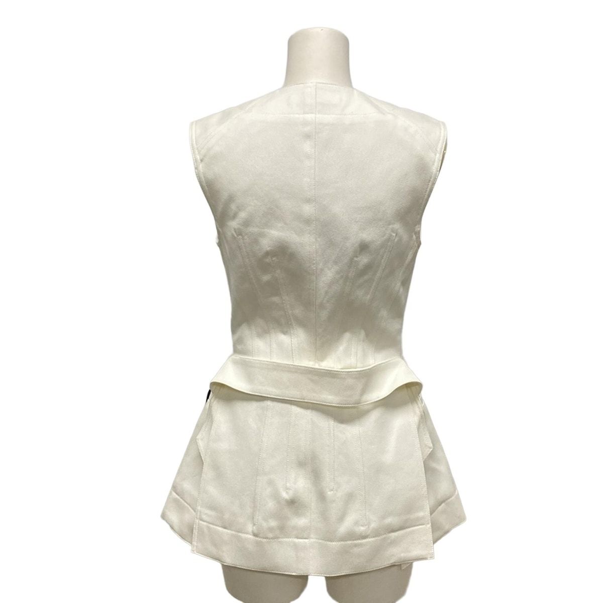 LOUIS VUITTON ルイヴィトン ベスト サイズ34 S レディース デニムライディングジレ FRVE37BT9 白 デニム コットン