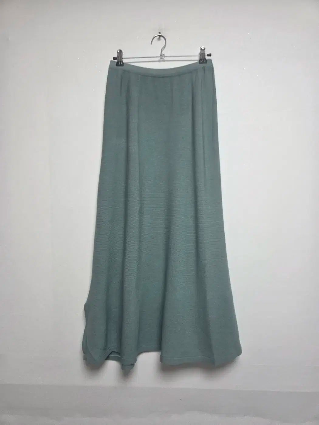 the CASHMERE ウール カシミア ロング丈スカート ミント S