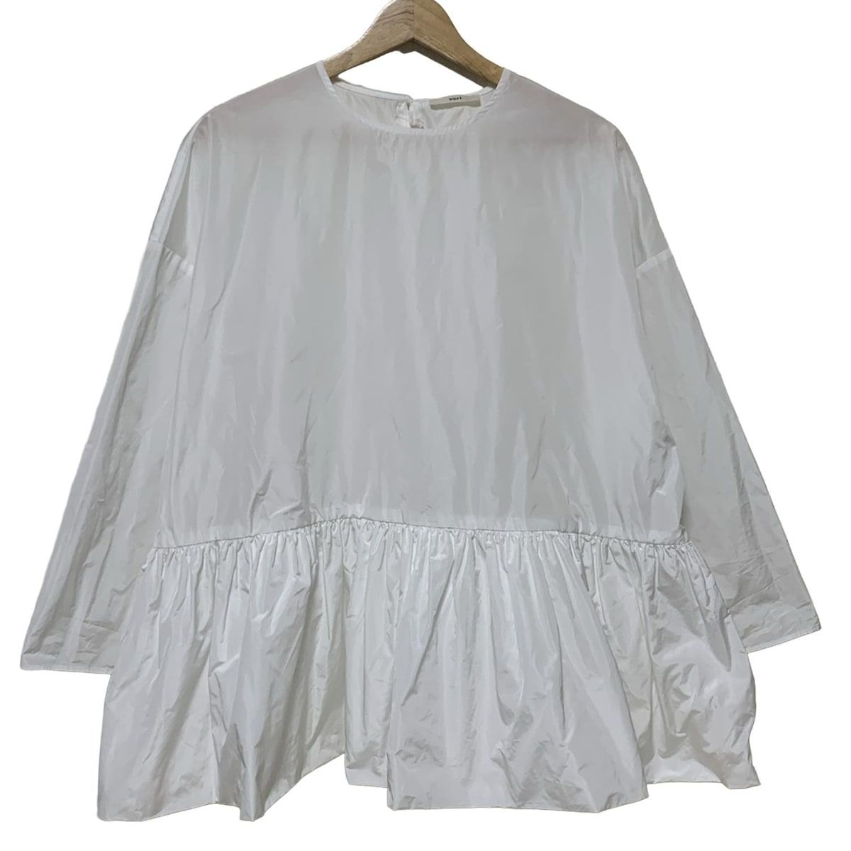 yori ヨリ 長袖シャツブラウス サイズF レディース ヘムバルーンブラウス YR21-23009SP 白 2025SS プルオーバー