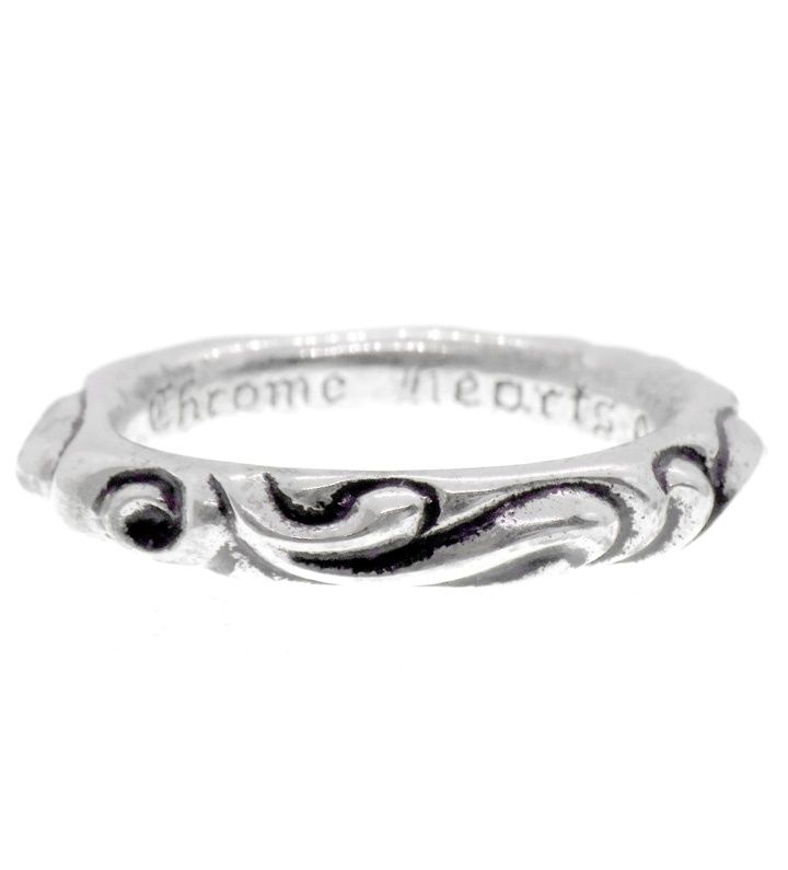 クロムハーツ CHROME HEARTS SCRL BAND スクロールバンド シルバー リング 45469