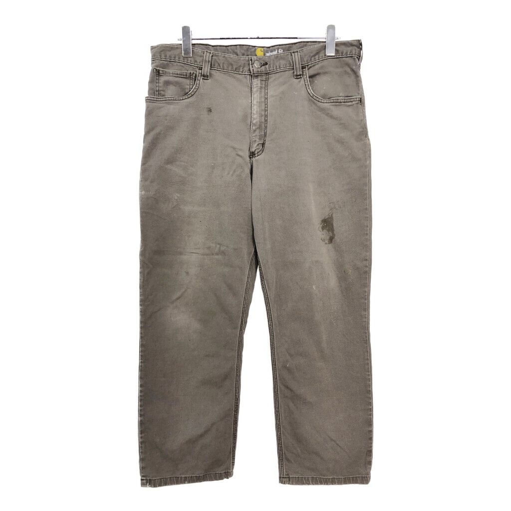 00年代 Carhartt カーハート ワークパンツ グレー メンズ W36 L32 古着 V8047
