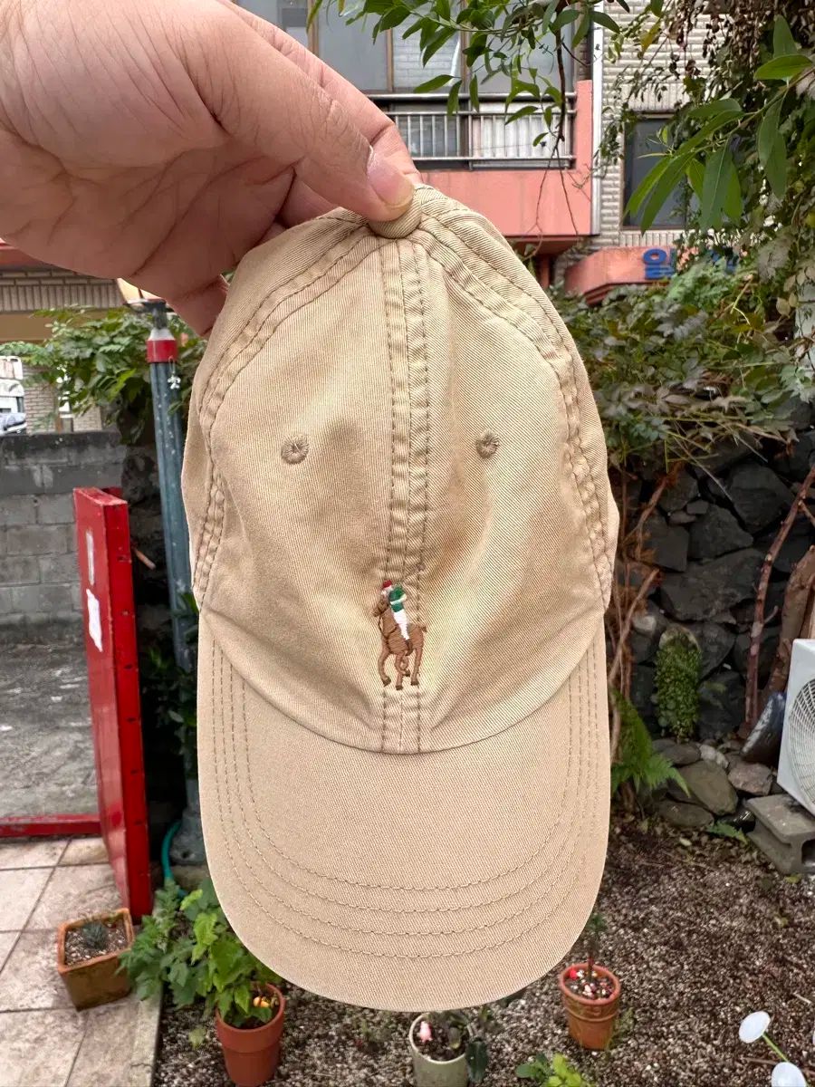 ポロラルフローレン ベイジ ベースボールキャップ 帽子