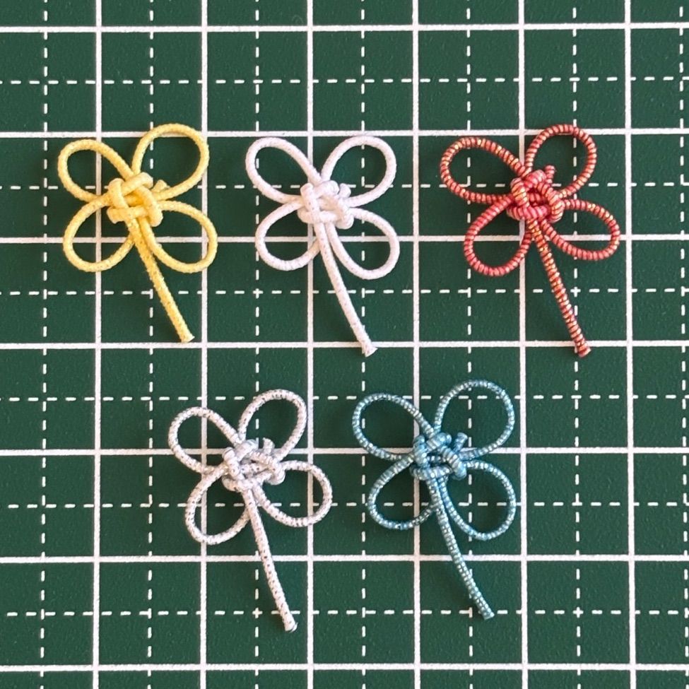 水引パーツ 四葉のクローバー🍀小さい叶結び 60個セット - メルカリ